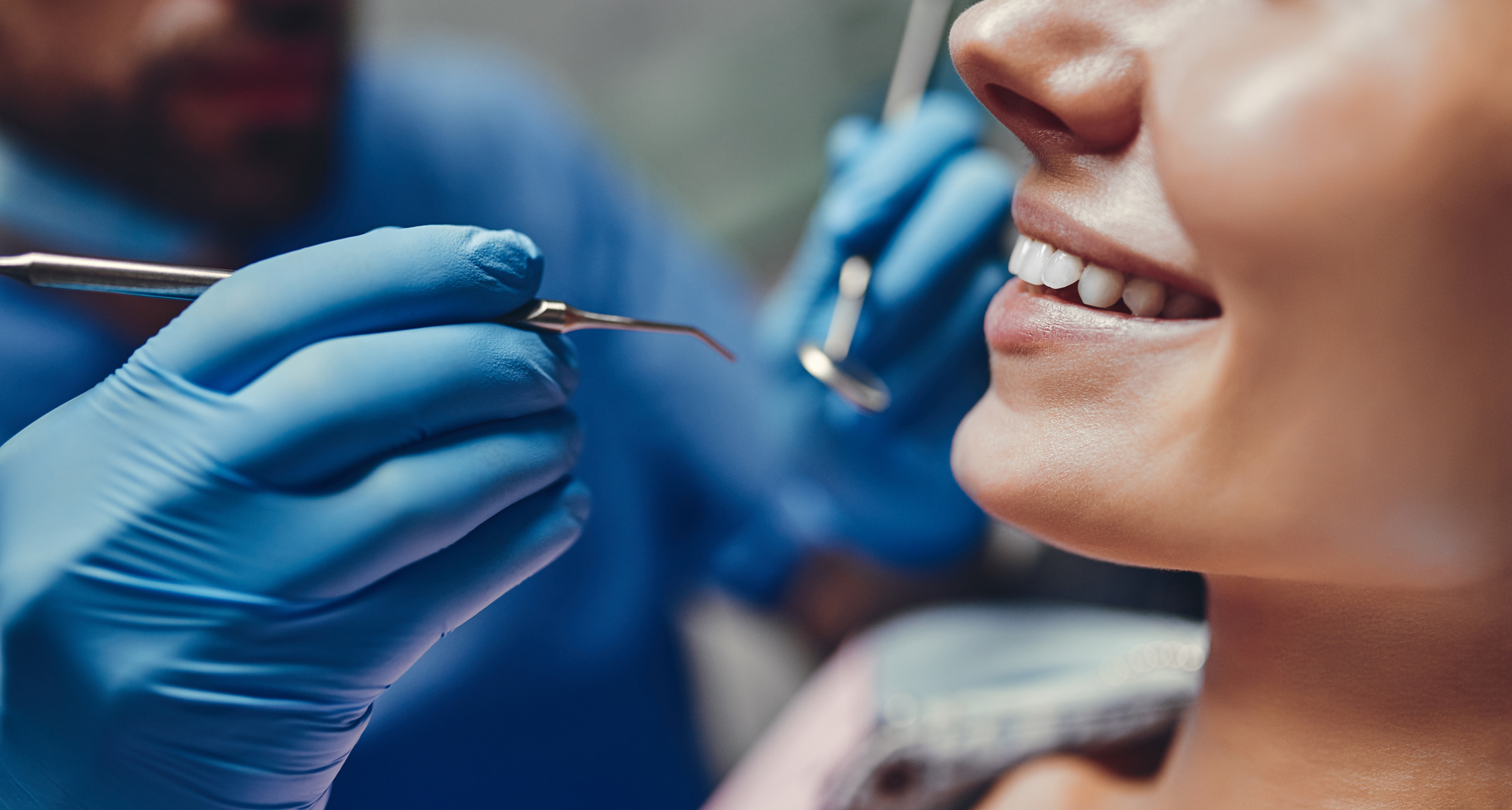 Woman in dental clinic